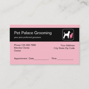 Stylish Pet Grooming Design Appointment Card