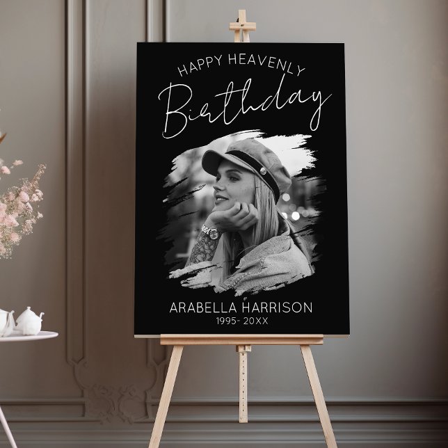 Stylish Photo Birthday Memorial Foam Board (Creator Uploaded)