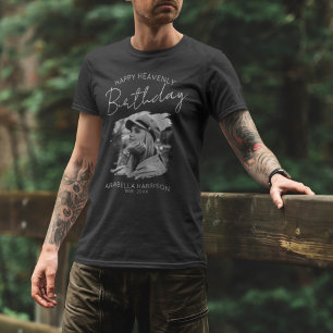 Stylish Photo Birthday Memorial T-Shirt