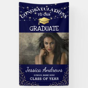 Stylish Photo Class of 2026 Graduation Door Banner