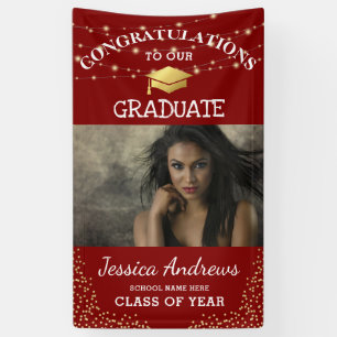 Stylish Photo Class of 2026 Graduation Door Banner
