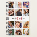 Stylish Photo Collage | Monogram 2022 Planner<br><div class="desc">Personalized 2022 photo collage planner featuring 12 pictures of your family and friends,  your initials and name.</div>