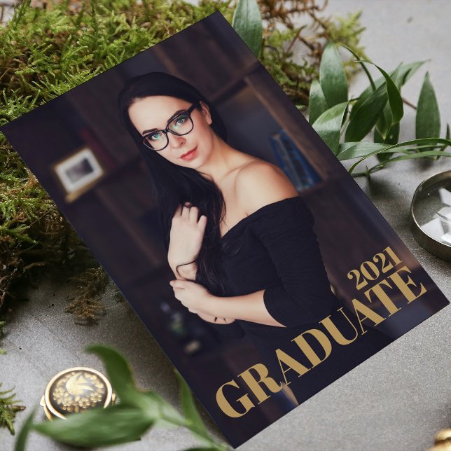 Stylish Photo Date Graduation Invitation (Creator Uploaded)