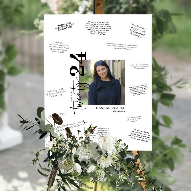 Stylish Photo Guest Graduation Signature  Foam Board (Creator Uploaded)