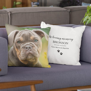Stylish Photo In Loving Memory Throw Pillow