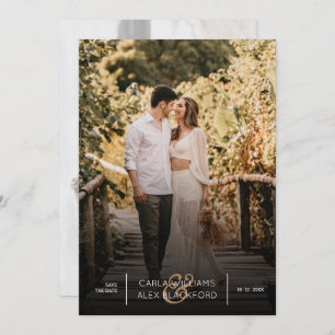Stylish Photo Modern Wedding Save The Date