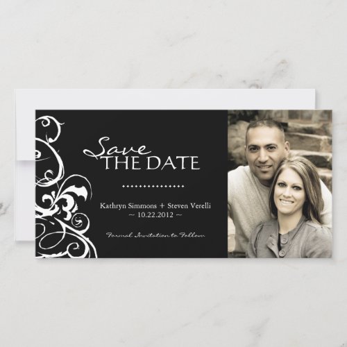 Stylish Photo Save The Date Invitation