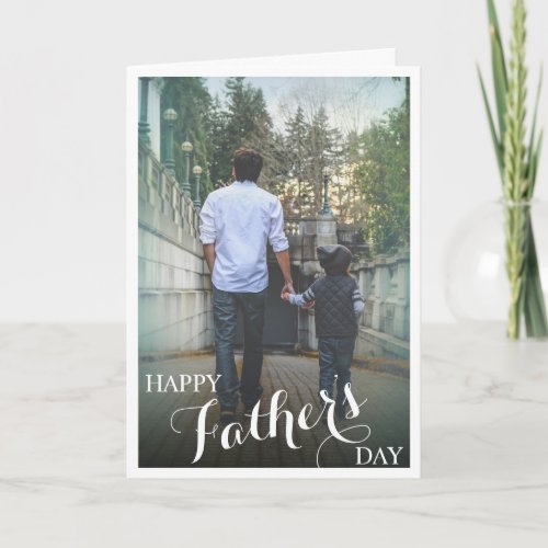 Stylish Photograph Happy Fathers Day Card