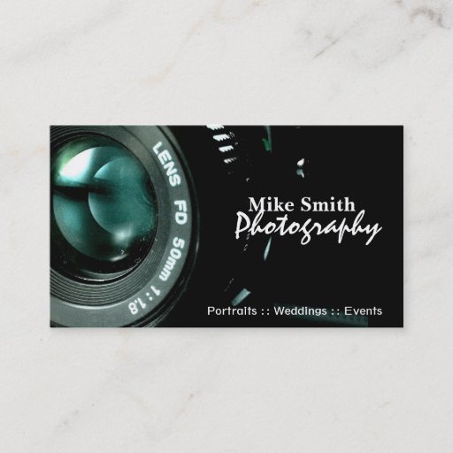 Customizable Stylish Photography double sided business cards
