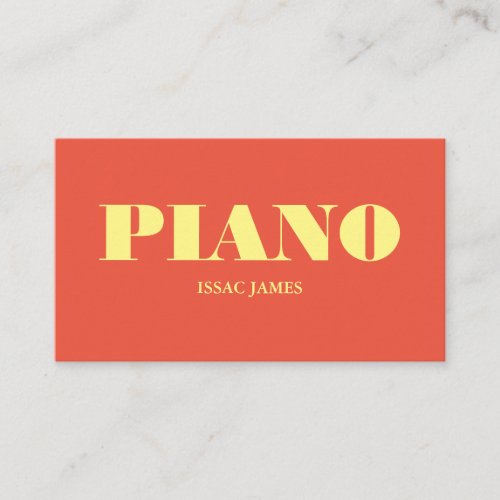 Stylish Pianist Professional Musician Business Card