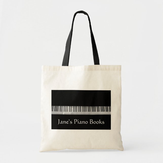 Stylish piano keyboard Music book bag (Front)