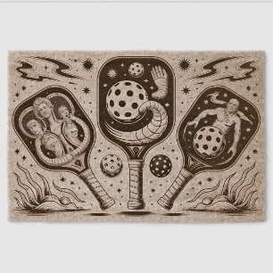 Stylish Pickleball Sci-Fi Paddle Art Welcome Mat