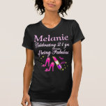 STYLISH PINK 21ST BIRTHDAY PERSONALIZED T SHIRT