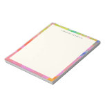 Stylish Pink Abstract Border Personalized Name Notepad at Zazzle
