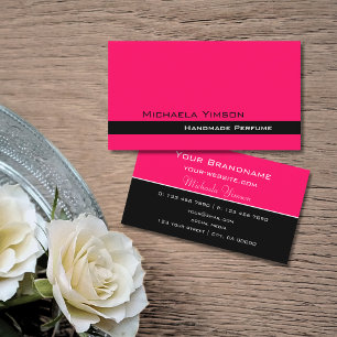 Stylish Pink and Black Modern Simple Professional Business Card