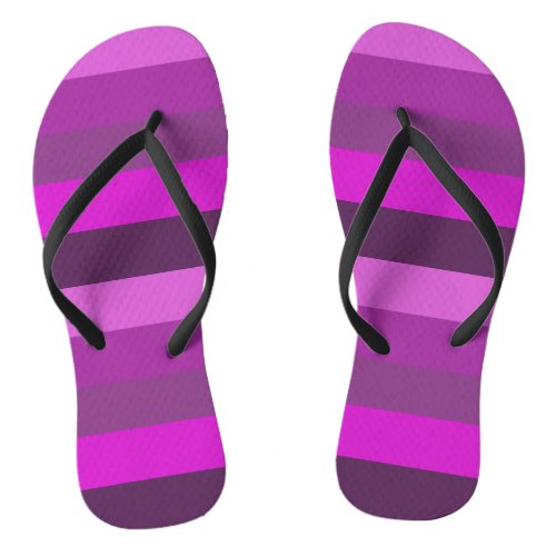Stylish Pink and purple stripes Pattern Flip Flops