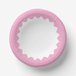 Stylish Pink and White Decorative Party Paper Bowls