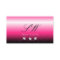 Stylish Pink Black Ombre Sparkle Diamonds Initials