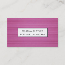Stylish Pink Cute Girly Personalized Business Card