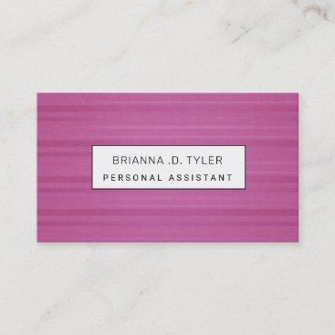 Stylish Pink Cute Girly Personalized Business Card