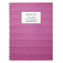 Stylish Pink Cute Girly Personalized Notebook