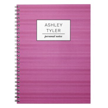 Stylish Pink Cute Girly Personalized Notebook