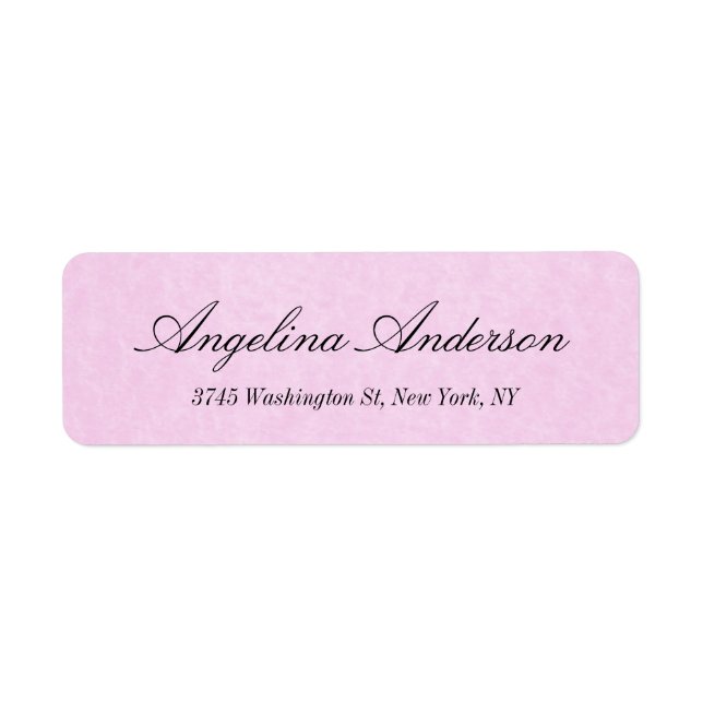 Stylish Pink Elegant Handwriting Modern Feminine Label (Front)
