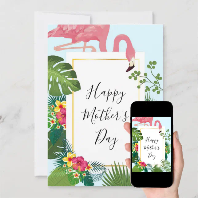 Vibrant Flamingo Mothers Day Card Picture in HD Vibrant Flamingo Mothers Day Card Picture in HD
