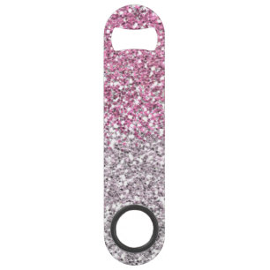 Stylish Pink Glitter Ombre Sparkle Bar Key