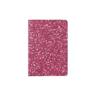 Stylish Pink Glitter Passport Holder