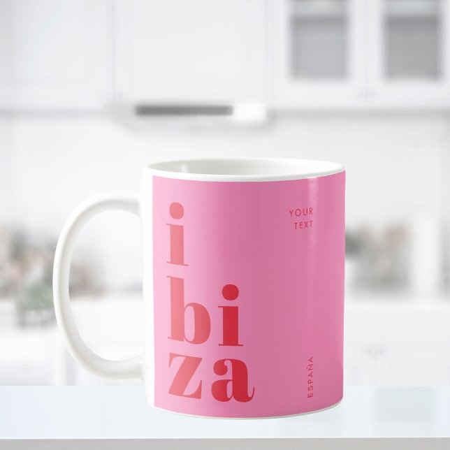 Stylish pink Ibiza Spain  Coffee Mug (Creator Uploaded)