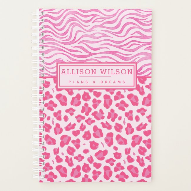Stylish Pink Leopard and Zebra Print