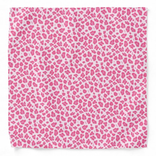 Stylish Pink Leopard Pattern Bandana