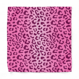 Stylish Pink Leopard Print Bandana