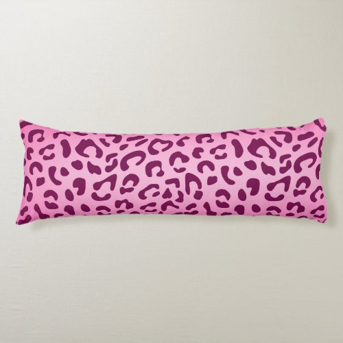 Stylish Pink Leopard Print Body Pillow