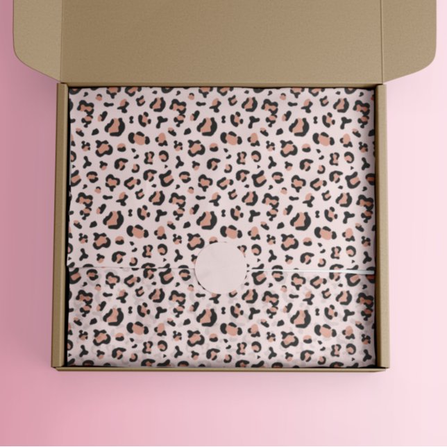 Stylish Pink Leopard Print Business Packaging Tissue Paper (Creator Uploaded)