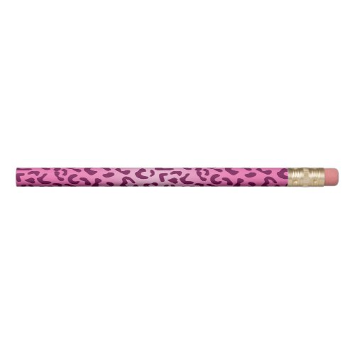 Stylish Pink Leopard Print Pencil