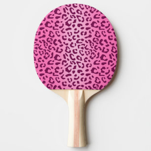 Stylish Pink Leopard Print Ping Pong Paddle