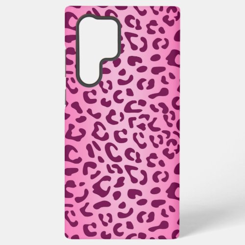 Stylish Pink Leopard Print Samsung Galaxy S22 Ultra Case