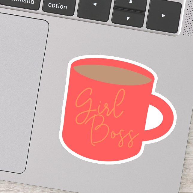 Stylish Pink Modern Girl Boss Sticker (Creator Uploaded)