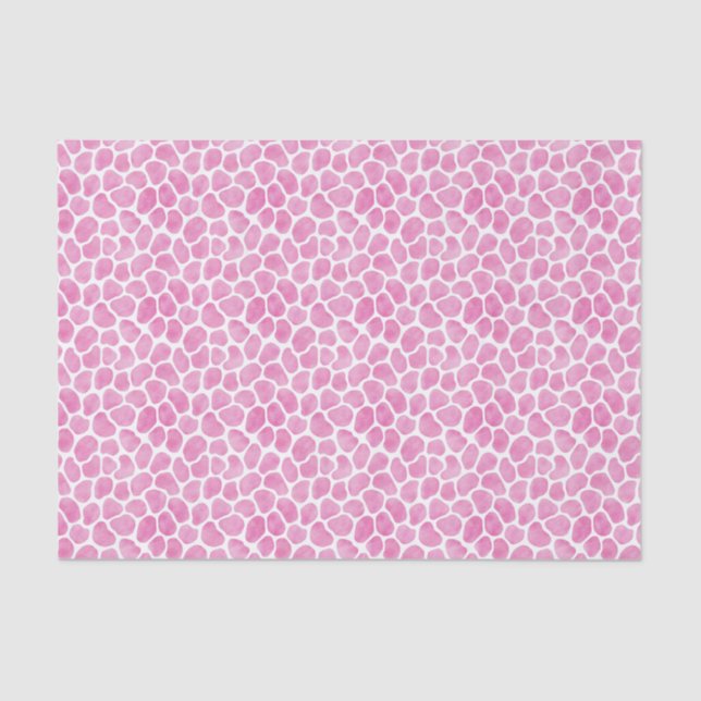 Stylish Pink on Pink Giraffe Pattern Tissue Paper (Front)