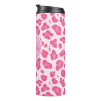 Monogram Pink Leopard Tumbler