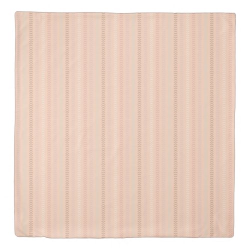 Stylish Pink Orange Boho Herringbone Pattern Duvet Cover