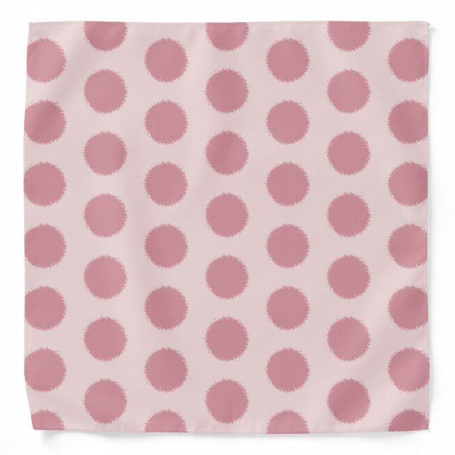 Stylish Pink Polka Dot Bandana (Front)