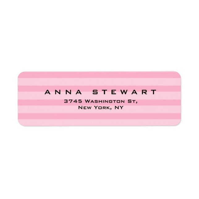 Stylish Pink Professional Modern Feminine Label (Front)