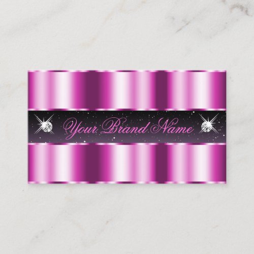 Stylish Pink Purple Black Sparkle Jewels Luxurious Business Card