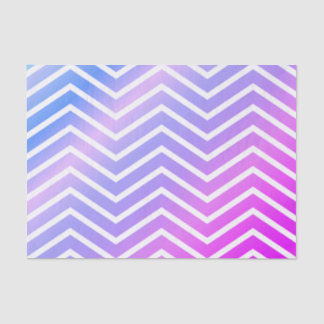 Stylish Pink Purple Blue Ombre Chevron Tissue Paper