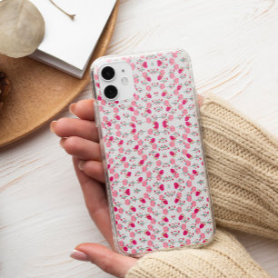 Stylish Pink red Flowers Pattern chic esthetic iPhone 13 Pro Case