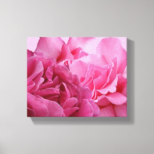 Stylish pink rose flower modern vintage floral  canvas print