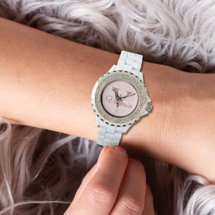 Stylish Pink Rose Gold V Monogram Watch
